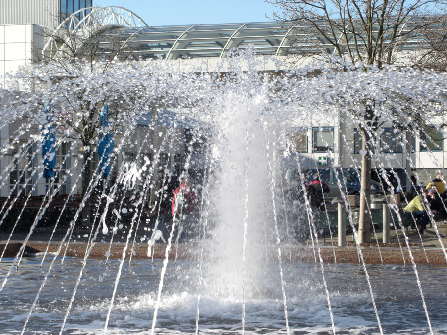 CeBIT Springbrunnen